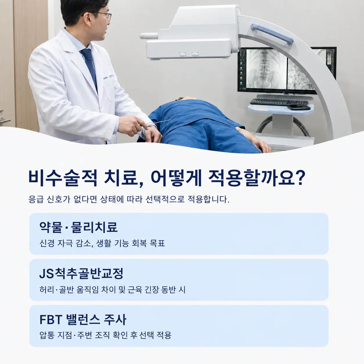 신경 증상과 기능에 따른 허리디스크 비수술 치료 선택