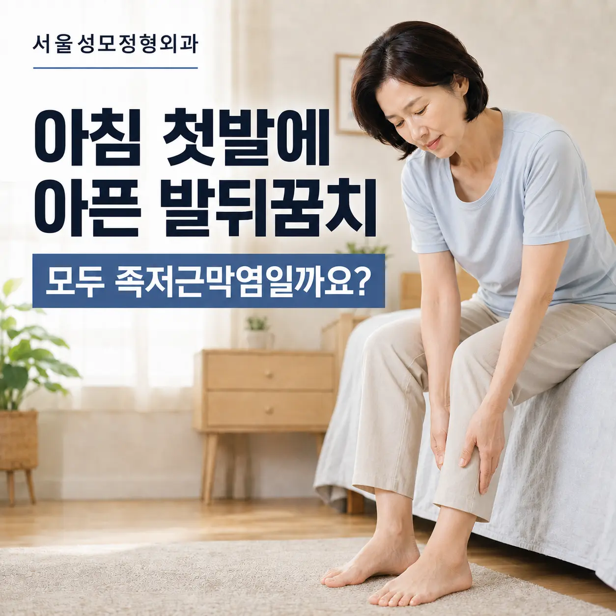 포일동 아침 첫발 발뒤꿈치 통증 건강칼럼 대표 이미지